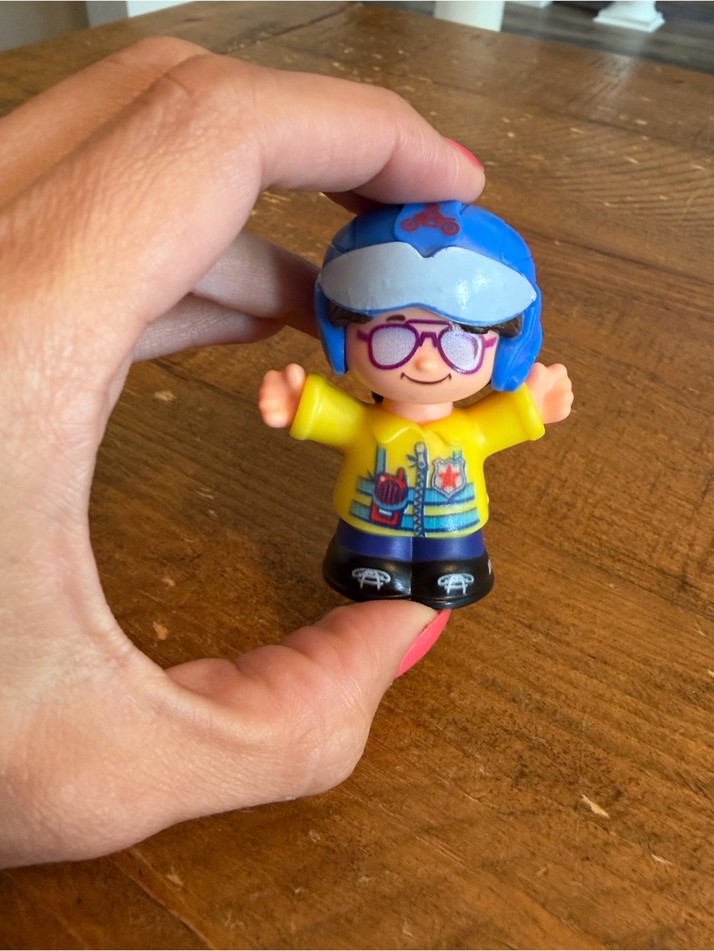 Fisher Price Little People motorcycle police officer  as is